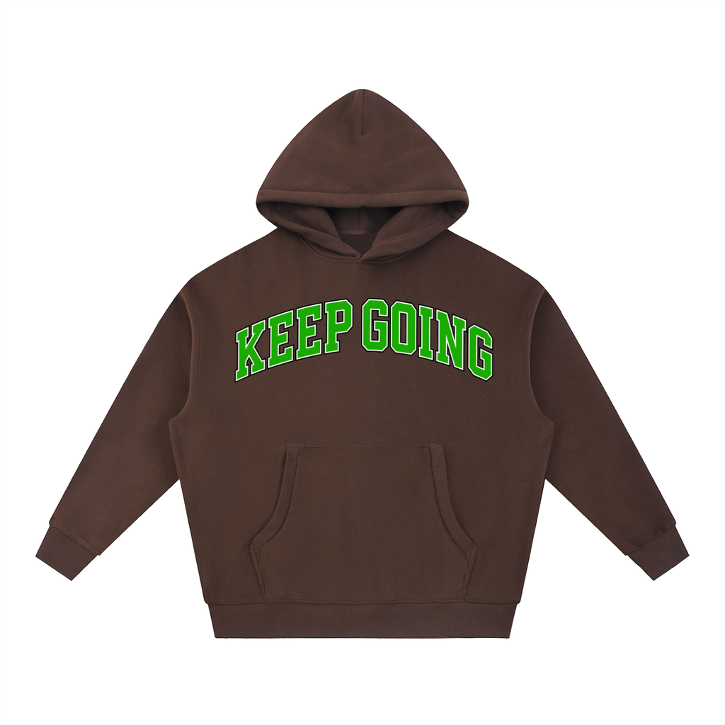 KEEP GOING VARSITY HOODIE
